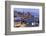 USA, Washington, Seattle. Night Time Skyline from Pier 66-Brent Bergherm-Framed Photographic Print