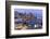 USA, Washington, Seattle. Night Time Skyline from Pier 66-Brent Bergherm-Framed Photographic Print