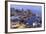 USA, Washington, Seattle. Night Time Skyline from Pier 66-Brent Bergherm-Framed Photographic Print