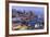 USA, Washington, Seattle. Night Time Skyline from Pier 66-Brent Bergherm-Framed Photographic Print