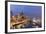 USA, Washington, Seattle. Night Time Skyline from Pier 66-Brent Bergherm-Framed Photographic Print