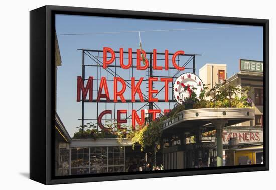 USA, Washington, Seattle. Pike Place Market Built in 1907-Trish Drury-Framed Premier Image Canvas