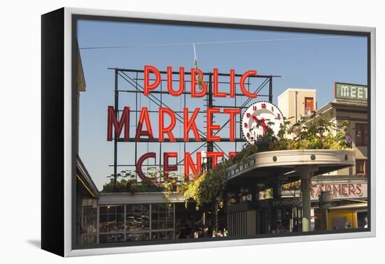 USA, Washington, Seattle. Pike Place Market Built in 1907-Trish Drury-Framed Premier Image Canvas