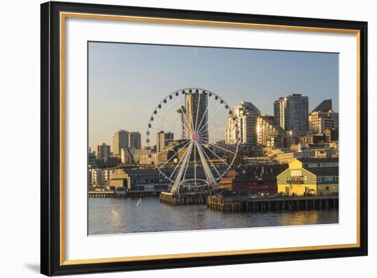 USA, Washington, Seattle. Seattle Great Wheel at Pier 57-Trish Drury-Framed Photographic Print