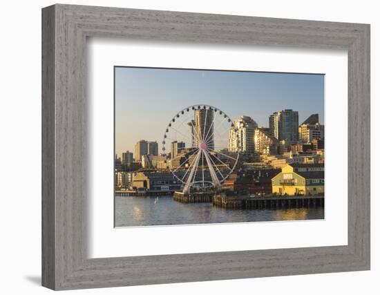 USA, Washington, Seattle. Seattle Great Wheel at Pier 57-Trish Drury-Framed Photographic Print