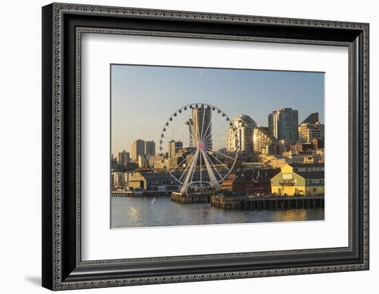 USA, Washington, Seattle. Seattle Great Wheel at Pier 57-Trish Drury-Framed Photographic Print