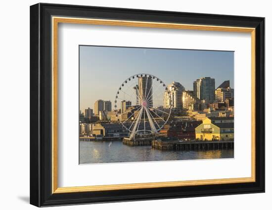 USA, Washington, Seattle. Seattle Great Wheel at Pier 57-Trish Drury-Framed Photographic Print