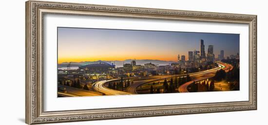 USA, Washington. Seattle Skyline Near the 12th Street Bridge-Gary Luhm-Framed Photographic Print