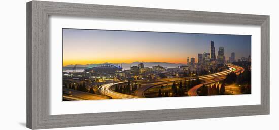 USA, Washington. Seattle Skyline Near the 12th Street Bridge-Gary Luhm-Framed Photographic Print