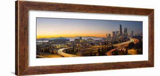 USA, Washington. Seattle Skyline Near the 12th Street Bridge-Gary Luhm-Framed Photographic Print