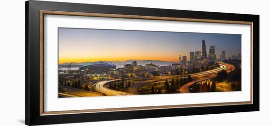 USA, Washington. Seattle Skyline Near the 12th Street Bridge-Gary Luhm-Framed Photographic Print