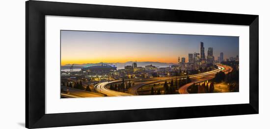 USA, Washington. Seattle Skyline Near the 12th Street Bridge-Gary Luhm-Framed Photographic Print