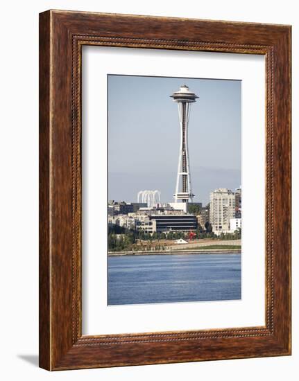 USA, Washington, Seattle. Space Needle with Olympic Sculpture Park-Trish Drury-Framed Photographic Print