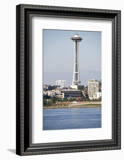 USA, Washington, Seattle. Space Needle with Olympic Sculpture Park-Trish Drury-Framed Photographic Print