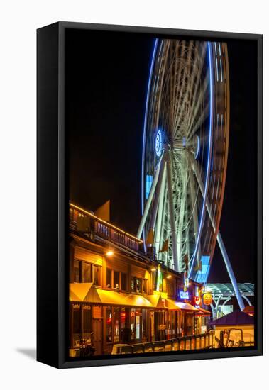 USA, Washington, Seattle. the Seattle Great Wheel on the Waterfront-Richard Duval-Framed Premier Image Canvas