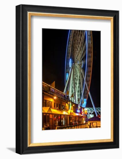 USA, Washington, Seattle. the Seattle Great Wheel on the Waterfront-Richard Duval-Framed Photographic Print