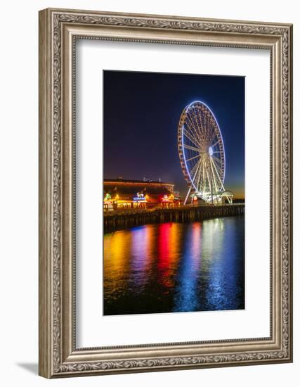 USA, Washington, Seattle. the Seattle Great Wheel on the Waterfront-Richard Duval-Framed Photographic Print