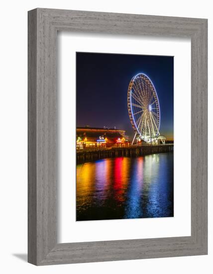 USA, Washington, Seattle. the Seattle Great Wheel on the Waterfront-Richard Duval-Framed Photographic Print