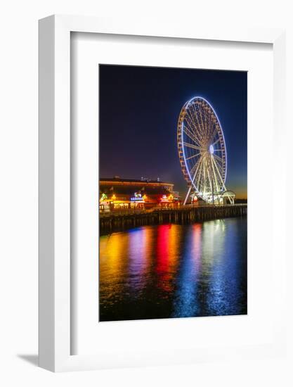 USA, Washington, Seattle. the Seattle Great Wheel on the Waterfront-Richard Duval-Framed Photographic Print