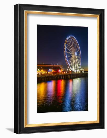 USA, Washington, Seattle. the Seattle Great Wheel on the Waterfront-Richard Duval-Framed Photographic Print