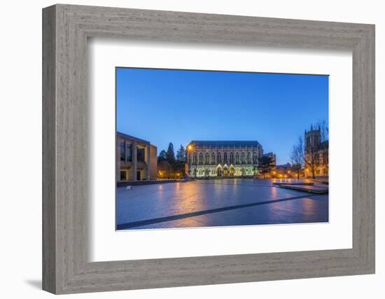 USA, Washington, Seattle, University of Washington Campus at Dawn-Rob Tilley-Framed Photographic Print