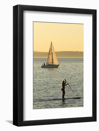 USA, Washington, Seattle. Watersports on the Puget Sound.-Steve Kazlowski-Framed Photographic Print
