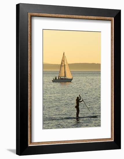 USA, Washington, Seattle. Watersports on the Puget Sound.-Steve Kazlowski-Framed Photographic Print