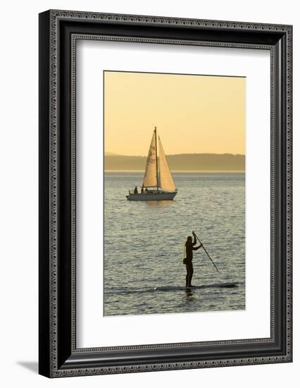 USA, Washington, Seattle. Watersports on the Puget Sound.-Steve Kazlowski-Framed Photographic Print