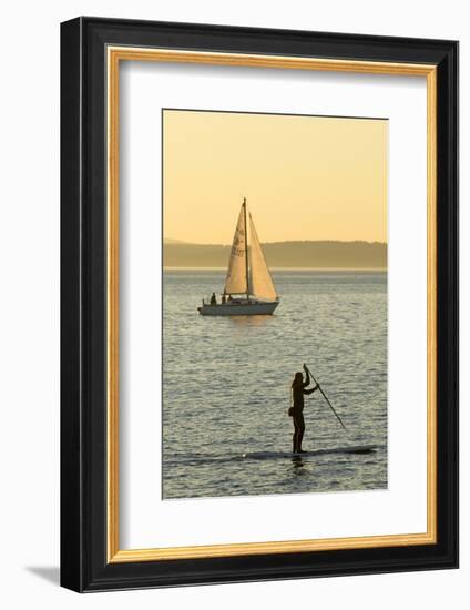 USA, Washington, Seattle. Watersports on the Puget Sound.-Steve Kazlowski-Framed Photographic Print