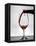 USA, Washington, Spokane. Red wine poured into wine glass creates perfect round drop,-Richard Duval-Framed Premier Image Canvas