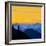 USA, Washington State. A backpacker descending from the Skyline Divide at sunset.-Gary Luhm-Framed Photographic Print