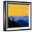 USA, Washington State. A backpacker descending from the Skyline Divide at sunset.-Gary Luhm-Framed Photographic Print