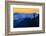 USA, Washington State. A backpacker descending from the Skyline Divide at sunset.-Gary Luhm-Framed Photographic Print