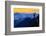 USA, Washington State. A backpacker descending from the Skyline Divide at sunset.-Gary Luhm-Framed Photographic Print