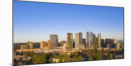 USA, Washington State, Bellevue. Skyscrapers and downtown skyline.-Merrill Images-Mounted Photographic Print