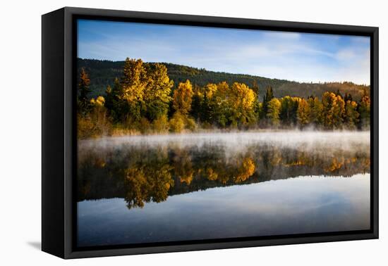 USA, Washington State, Cle Elum. Fall color by a pond in Central Washington.-Richard Duval-Framed Premier Image Canvas