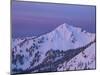 Usa, Washington State, Crystal Mountain. 'The King' summit and snow-filled bowls at sunset.-Merrill Images-Mounted Photographic Print