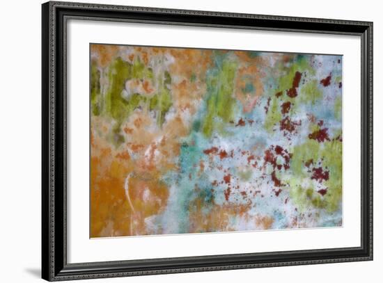 USA, Washington State, Fort Hayden. Abstract Details of Painted Wall-Don Paulson-Framed Photographic Print