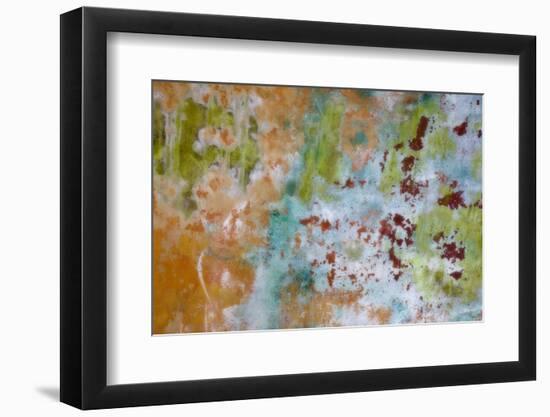 USA, Washington State, Fort Hayden. Abstract Details of Painted Wall-Don Paulson-Framed Photographic Print