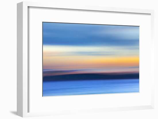 USA, Washington State, Hood Canal. Abstract of Ocean and Sky-Don Paulson-Framed Photographic Print