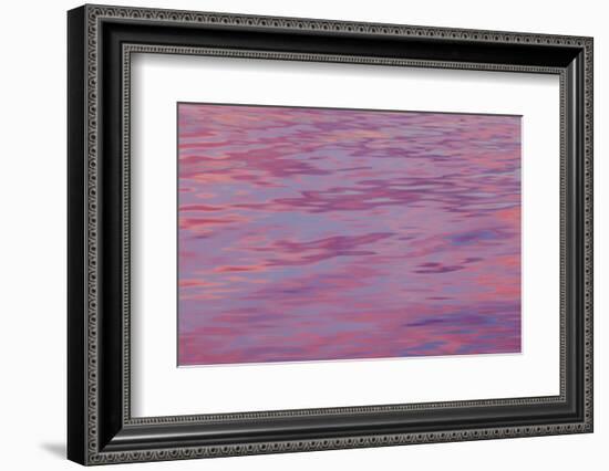 USA, Washington State, Hood Canal. Sunset Reflections on Water-Don Paulson-Framed Photographic Print