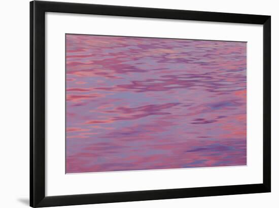 USA, Washington State, Hood Canal. Sunset Reflections on Water-Don Paulson-Framed Photographic Print