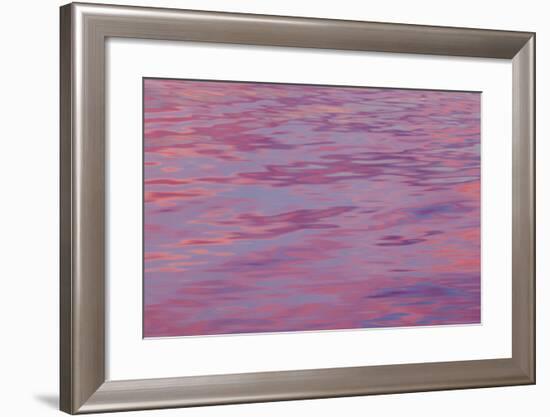 USA, Washington State, Hood Canal. Sunset Reflections on Water-Don Paulson-Framed Photographic Print