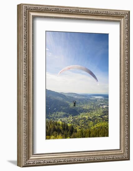 USA, Washington State, Issaquah. Paragliders launch from Tiger Mountain-Merrill Images-Framed Photographic Print