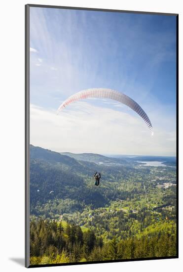 USA, Washington State, Issaquah. Paragliders launch from Tiger Mountain-Merrill Images-Mounted Photographic Print