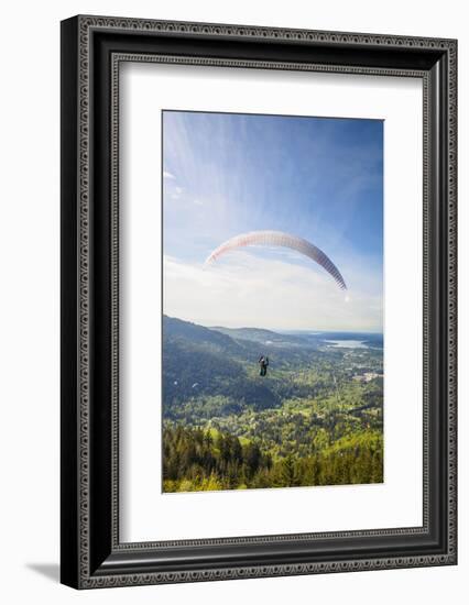 USA, Washington State, Issaquah. Paragliders launch from Tiger Mountain-Merrill Images-Framed Photographic Print