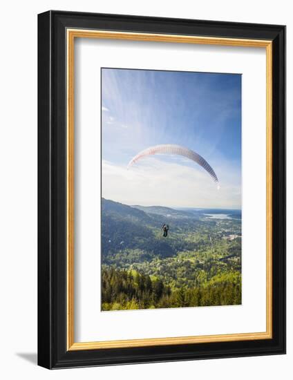 USA, Washington State, Issaquah. Paragliders launch from Tiger Mountain-Merrill Images-Framed Photographic Print