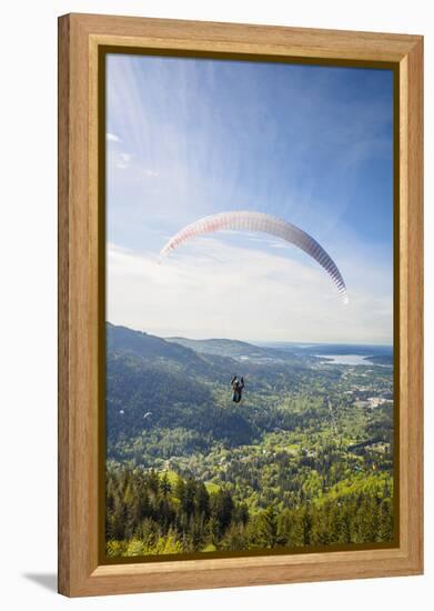 USA, Washington State, Issaquah. Paragliders launch from Tiger Mountain-Merrill Images-Framed Premier Image Canvas