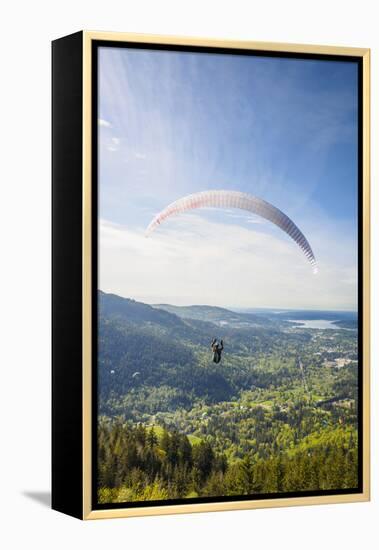 USA, Washington State, Issaquah. Paragliders launch from Tiger Mountain-Merrill Images-Framed Premier Image Canvas