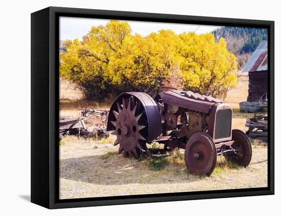 USA, Washington State, Molson, Okanogan County. Rusty old tractor in the historic ghost town.-Julie Eggers-Framed Premier Image Canvas